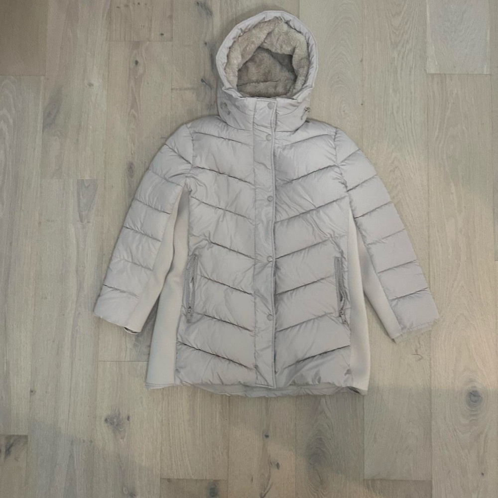 Andrew Marc Women's Light Gray Puffer Jacket